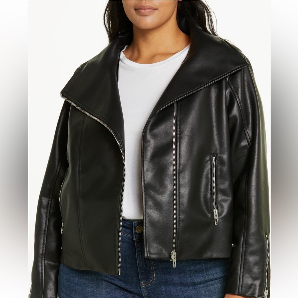 BLANKNYC Faux Leather Moto Jacket
